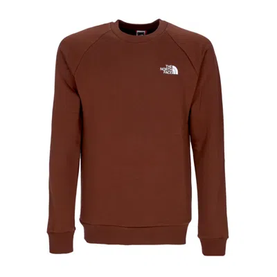 The North Face Men's Raglan Crewneck Sweatshirt Redbox Crew Dark Oak In Brown