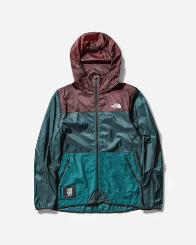 The North Face Men S Undercover Soukuu Trail Run Convertible Wind Jacket Bitter Chocolate / Atlantic Deep Blue In Brown