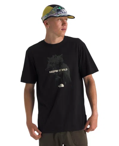 The North Face Men's Short Sleeve Animals We Love Wolf T-shirt In Black