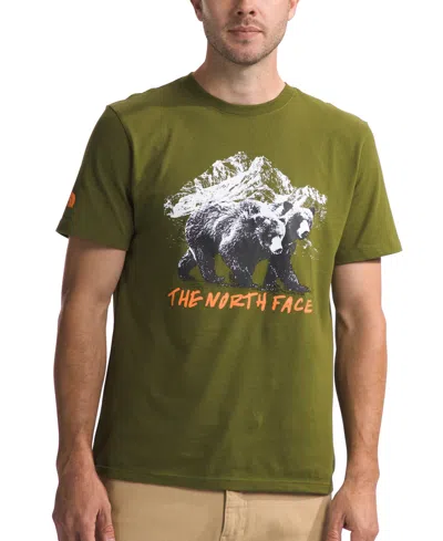 The North Face Men's Short-sleeve Bear Tee In Forest Olive