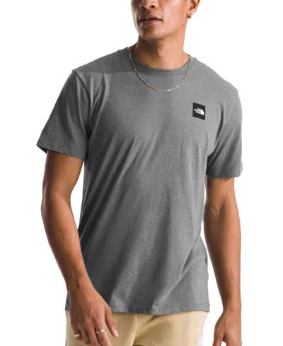 The North Face Men's Short-sleeve Box Logo T-shirt In Tnf Medium Grey Heather