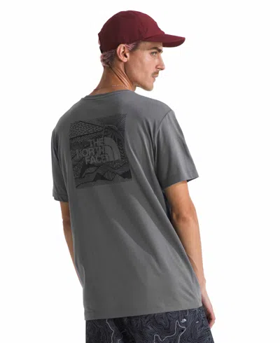 The North Face Men's Short Sleeve Box Never Stop Exploring Celebration T-shirt In Smoked Pearl