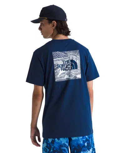 The North Face Men's Short Sleeve Box Nse Celebration T-shirt In Estate Blue