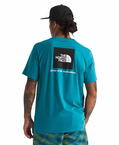 The North Face Men's Short Sleeve Core Box Never Stop Exploring T-shirt In Digital Steel