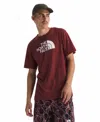 The North Face Men's Short Sleeve Core Half Dome T-shirt In Burgundy