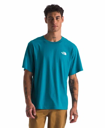 The North Face Men's Short Sleeve Evolution Box Fit T-shirt In Digital Steel