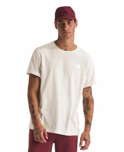 The North Face Men's Short Sleeve Evolution Box Fit T-shirt In White Dune