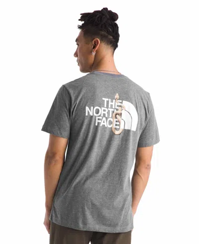 The North Face Men's Short Sleeve Lunar New Year Snake Graphic T-shirt In Mid Gray Heather