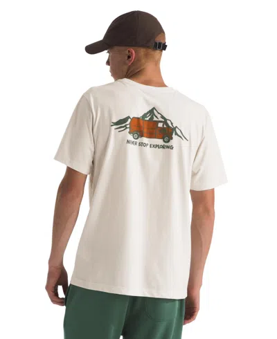 The North Face Men's Short Sleeve Outdoor Graphic T-shirt In White Dune
