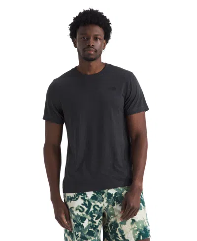 The North Face Men's Short Sleeve Tri-blend T-shirt In Dark Gray Heather