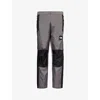 THE NORTH FACE THE NORTH FACE MEN'S SMOKED PEARL/BLACK WIND BRAND-PATCH STRAIGHT-LEG MID-RISE SHELL TROUSERS