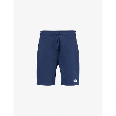 The North Face Mens Summit Navy Standard Branded-print Cotton-jersey Shorts