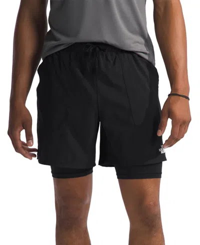 The North Face Men's Sunriser Flashdry Layered 6" Shorts In Tnf Black
