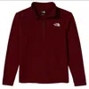 The North Face Men's Textured Cap Rock 1/4 Zip Pullover Sweatshirt Size S Sgn553 In Red