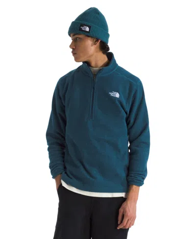 The North Face Men's Textured Cap Rock Quarter Zip Jacket In Blue