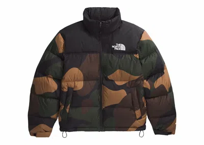 Pre-owned The North Face Men's  1996 Retro Nuptse 700 Fill Packable Jacket Block Camo Print/in Tnf Black Block