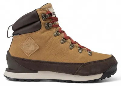 Pre-owned The North Face Men's  Back To Berkeley Iv Leather Wp Sneakers In Almond Butter/demitasse Brown