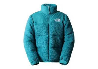 Pre-owned The North Face Men's  High Pile 600 Fill Recycled Waterfowl Down Nupste Jacket In Harbor Blue