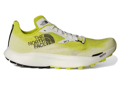 Pre-owned The North Face Men's  Summit Vectiv Sky 2 Sneakers In White Ash/sulphur Spring Green