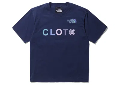 Pre-owned The North Face Men's  X Clot Logo Short Sleeve T-shirt In Navy Blue