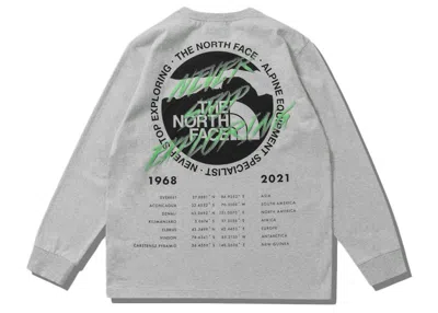 Pre-owned The North Face Men's  X Invincible Half Dome Graphic Long Sleeve T-shirt In Grey In Gray
