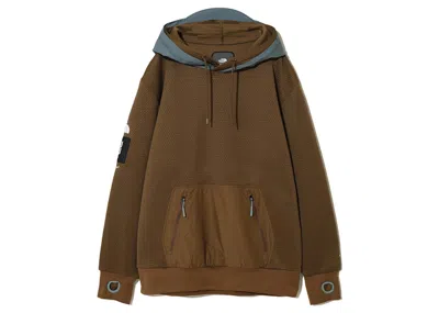 Pre-owned The North Face Men's  X Undercover Soukuu Dotknit Double Hoodie In Sepia Brown/concrete Grey In Multi