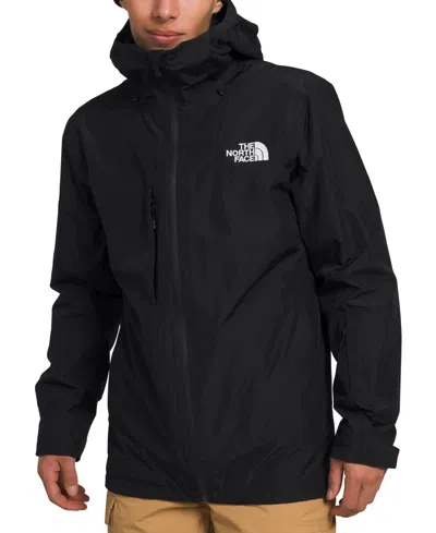 The North Face Embroidered-logo Hooded Jacket In Black