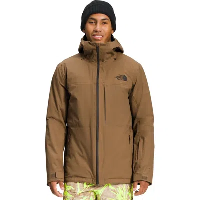 Pre-owned The North Face Men's Thermoball Snow Triclimate Hooded Waterproof Jacket - Brown