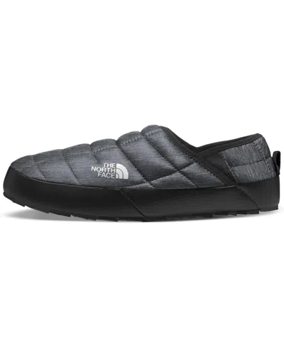 The North Face Men's Thermoball Traction Mule V Slippers In Phantom Grey Heather Print,tnf Black