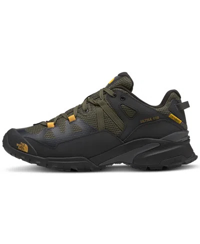 The North Face Men's Ultra 112 Waterproof Lace-up Trail Sneakers In New Taupe Green,tnf Black