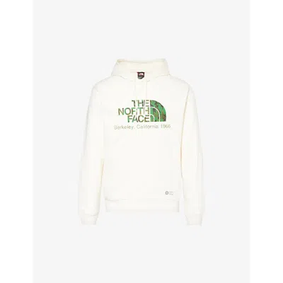 The North Face Mens White Dune Scrap Cali Branded-print Cotton-jersey Hoody