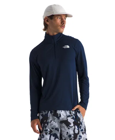 The North Face Men's Zip T-shirt In Summit Navy