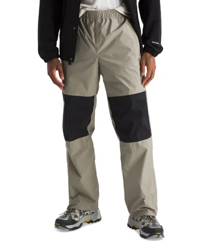 The North Face Mens Antora Rain Pant In Clay Grey,tnf Black