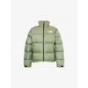 The North Face Mens Bark Mist 1996 Retro Nuptse Shell-down Jacket Xl In Green