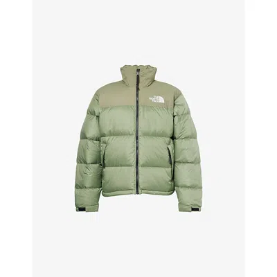 The North Face Mens Bark Mist 1996 Retro Nuptse Shell-down Jacket Xl In Green