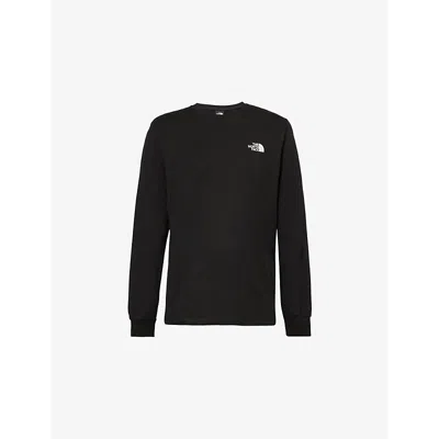 The North Face Mens  Box Nse Long-sleeve Cotton-jersey T-shirt In Black