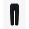 The North Face Mens M Cargo Drawstring-cuffs Cotton-jersey Jogging Bottoms Black In Black
