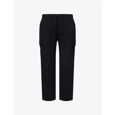 The North Face Mens M Cargo Drawstring-cuffs Cotton-jersey Jogging Bottoms Black