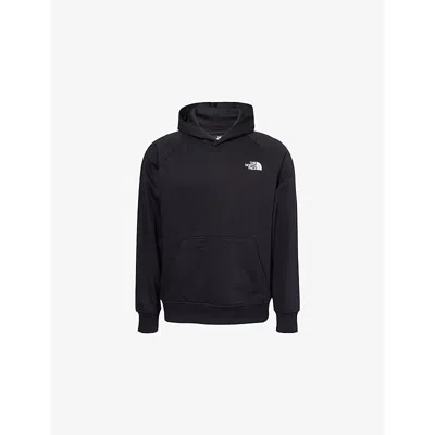 The North Face Mens Black Raglan Redbox Logo-print Cotton-blend Hoody Xxl