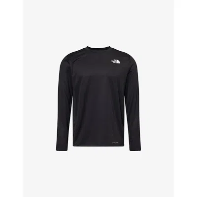 The North Face Mens Black Shadow Logo-print Woven Top