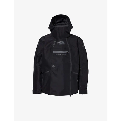 The North Face Mens Black Steep Tech Funnel-neck Shell Jacket In Tnf Black