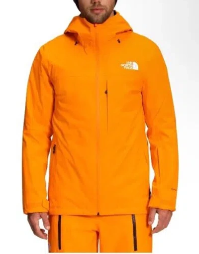 Pre-owned The North Face Mens Cone Orange Thermoball Eco Snow Triclimate Jacket Small