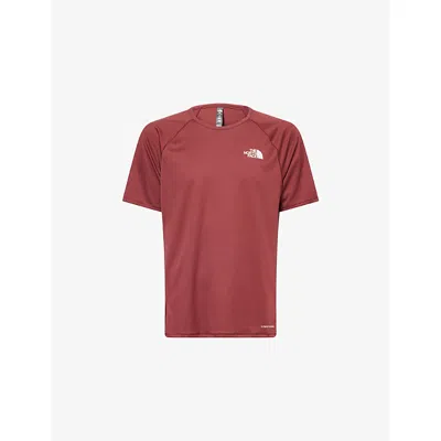 The North Face Mens Dark Brown Sunriser Logo-print Woven T-shirt