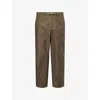 The North Face Mens Dark Green Belted Tapered-leg Cotton Trousers