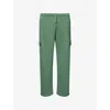 The North Face Mens Dark Green Patch-pocket Cotton Cargo Joggers In Dark Green