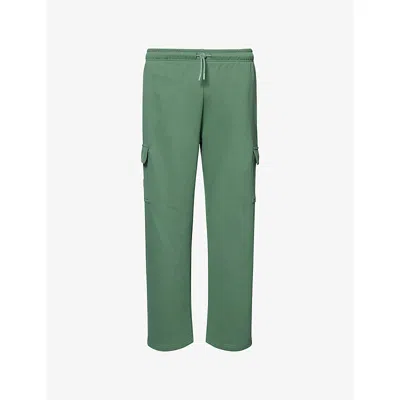 The North Face Mens Dark Green Patch-pocket Cotton Cargo Joggers