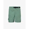 The North Face Mens Dark Green Patch-pocket Relaxed-fit Woven Cargo Short