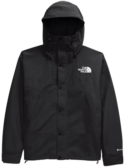 The North Face Embroidered-logo Hooded Jacket In Black