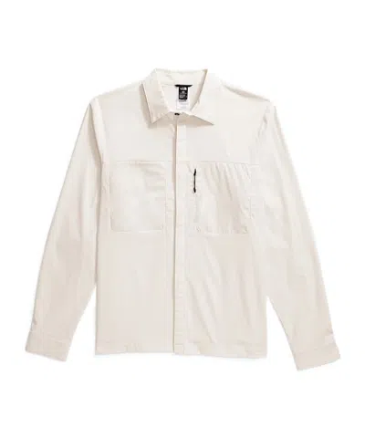 The North Face Mens Long-sleeve Lightrange Shirt In White Sand Dune