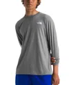 The North Face Long Sleeve Nse Box Logo Graphic T-shirt In Tnf Medium Grey Heather